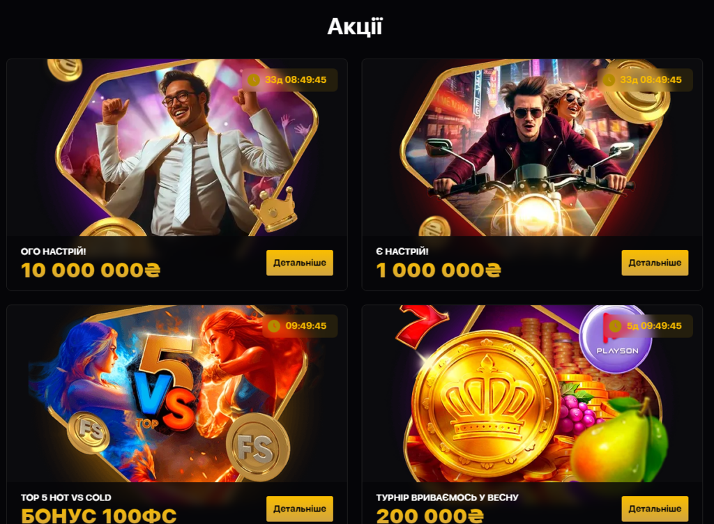 Акції Slots City